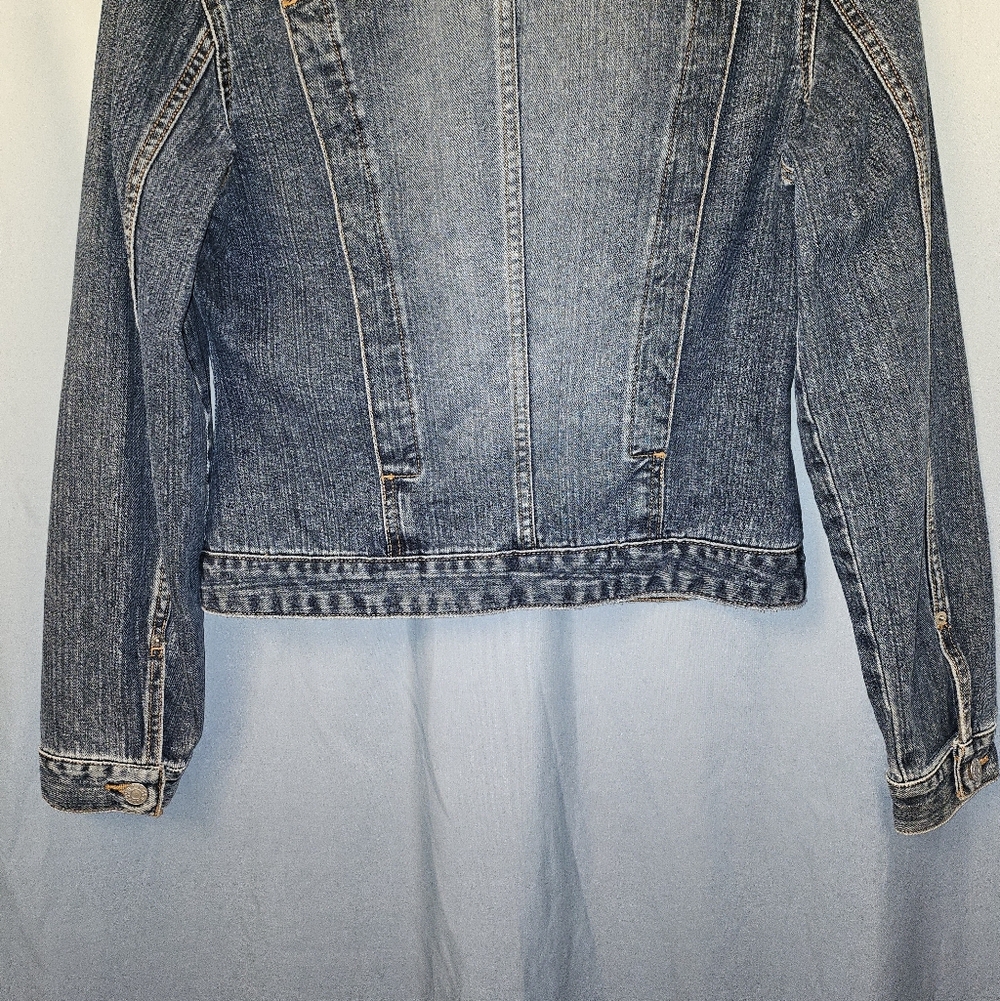 Guess Womens Blue Denim Jean Jacket Vintage 90’s, Size L - Picture 6 of 9